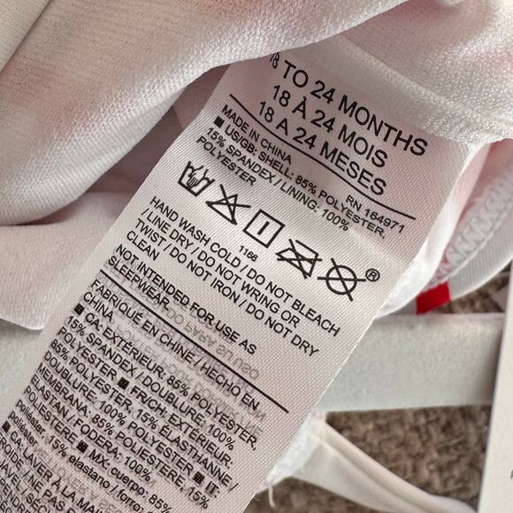 NWT Janie and Jack Baby Girl Swimsuit 18-24M Striped Americana Nautical Ruffle - Picture 6 of 7